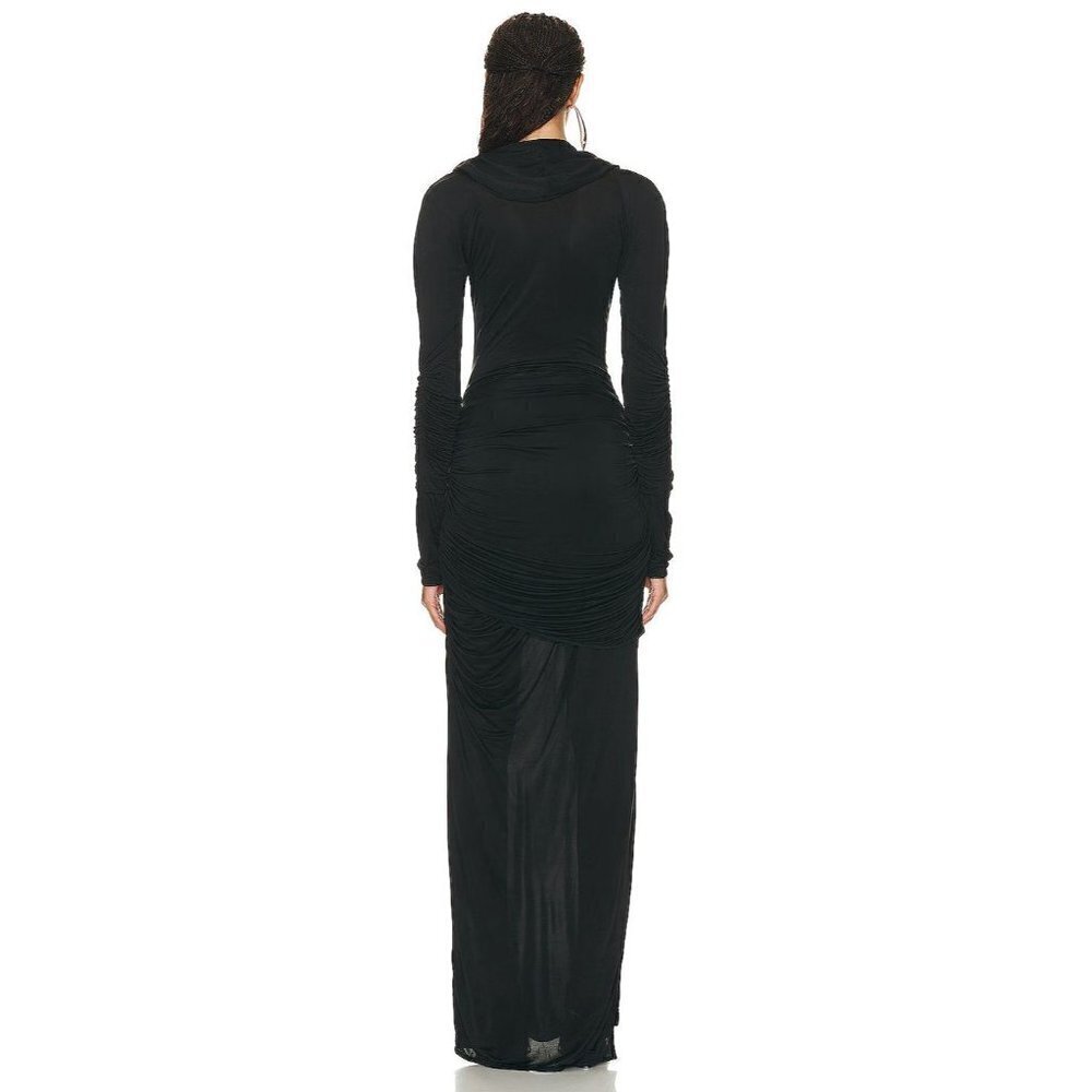 GAUGE81 Elos Maxi Dress in Black 38 6 New Womens Long Gown Hooded - Picture 2 of 16